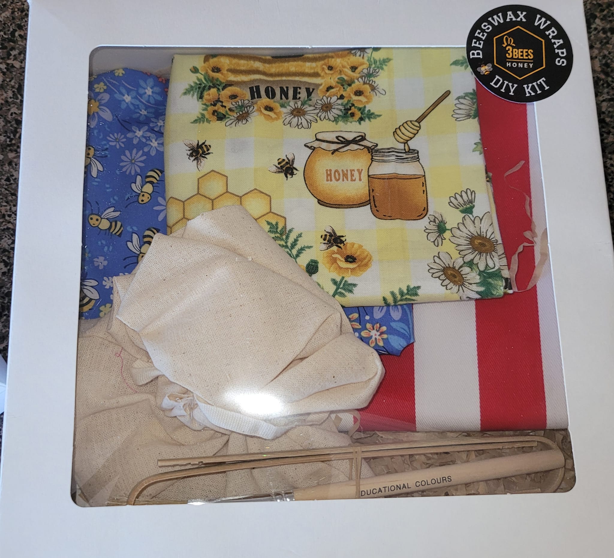 3Bees Honey Beeswax Wraps DIY Pack